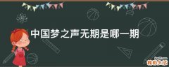 中国梦之声无期是哪一期