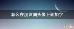 怎么在朋友圈头像下面加字