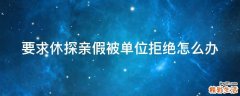 要求休探亲假被单位拒绝怎么办