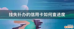 挂失补办的信用卡如何查进度