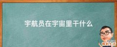 宇航员在宇宙里干什么