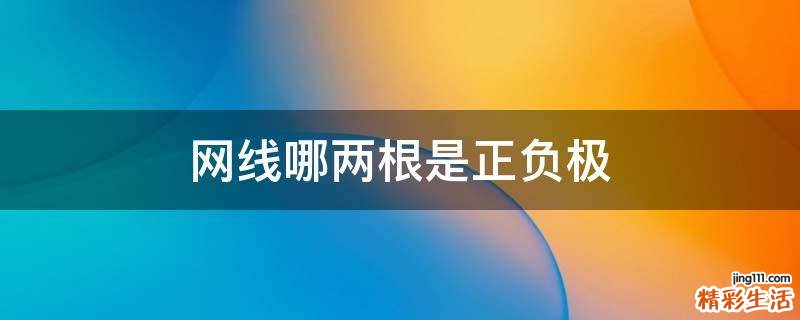 网线哪两根是正负极