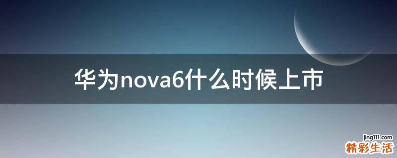 华为nova6什么时候上市