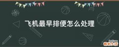 飞机最早排便怎么处理