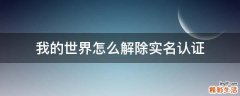 我的世界怎么解除实名认证