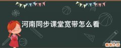 河南同步课堂宽带怎么看