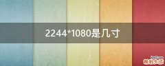 2244*1080是几寸