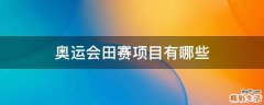 奥运会田赛项目有哪些