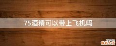 75酒精可以带上飞机吗