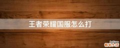 王者荣耀国服怎么打