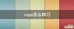 csgo怎么转刀