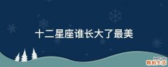 十二星座谁长大了最美
