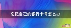 忘记自己的银行卡号怎么办