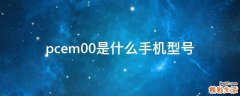 pcem00是什么手机型号