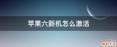 苹果六新机怎么激活
