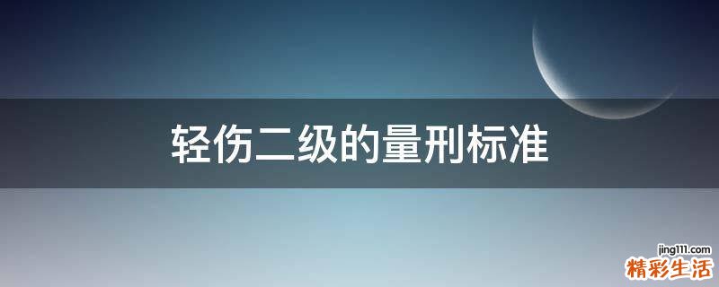轻伤二级的量刑标准