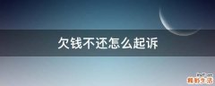 欠钱不还怎么起诉