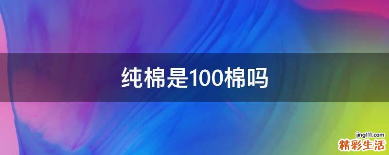 纯棉是100棉吗