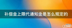补偿金上限代通知金是怎么规定的