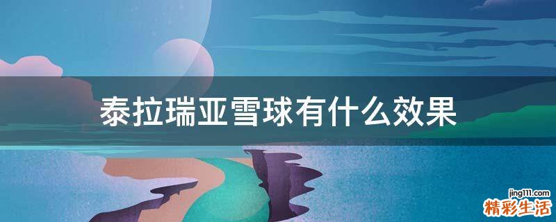 泰拉瑞亚雪球有什么效果