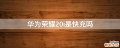 华为荣耀20i是快充吗