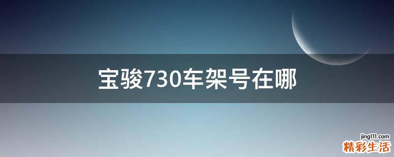 宝骏730车架号在哪