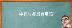 中药对鼻炎有用吗