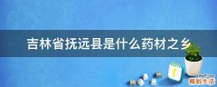 吉林省抚远县是什么药材之乡