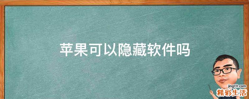 苹果可以隐藏软件吗