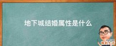 地下城结婚属性是什么