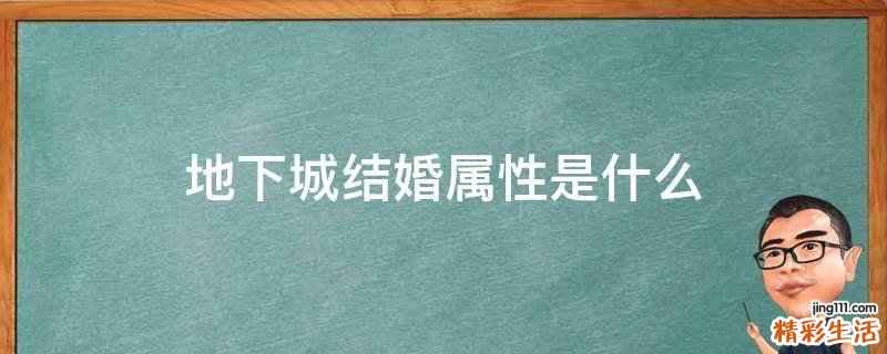 地下城结婚属性是什么