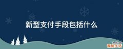 新型支付手段包括什么