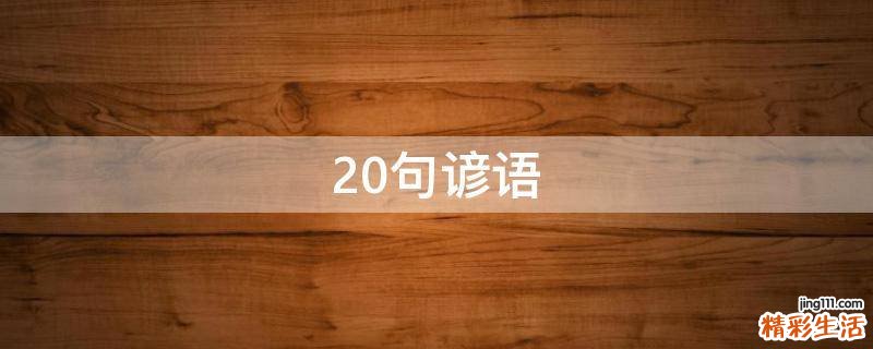 20句谚语