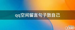qq空间留言句子致自己