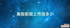 美股新股上市涨多少