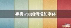 手机wps如何增加字体