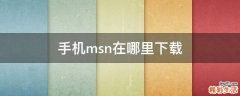 手机msn在哪里下载