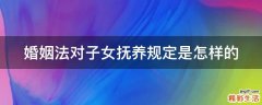 婚姻法对子女抚养规定是怎样的