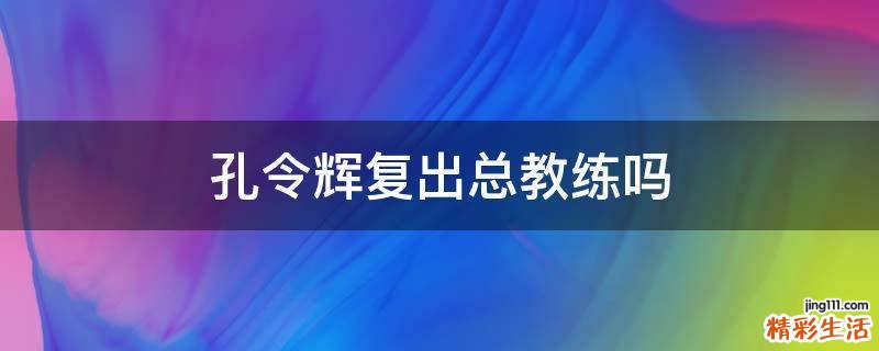 孔令辉复出总教练吗