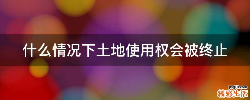 什么情况下土地使用权会被终止