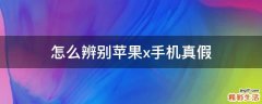 怎么辨别苹果x手机真假