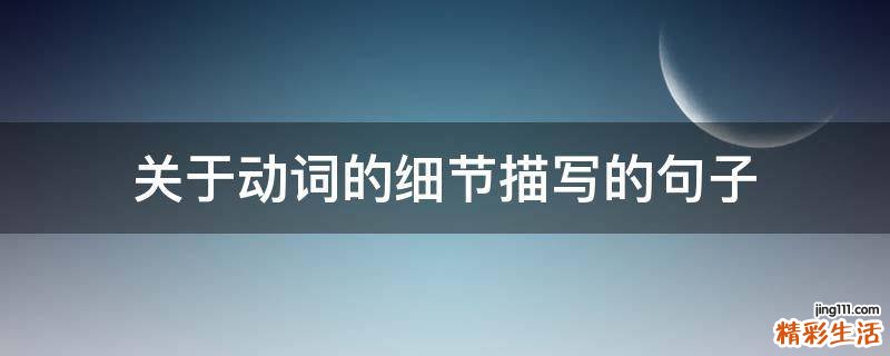 关于动词的细节描写的句子