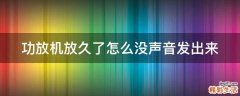 功放机放久了怎么没声音发出来