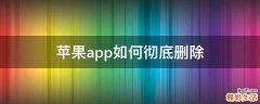 苹果app如何彻底删除