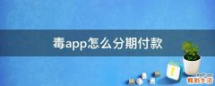 毒app怎么分期付款