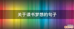 关于读书梦想的句子