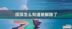 探探怎么知道被解除了