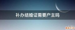 补办结婚证需要户主吗