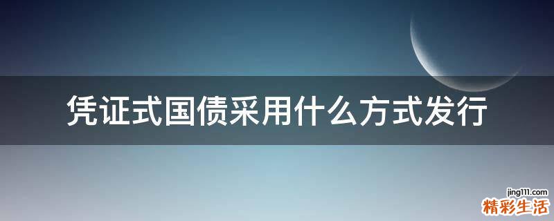 凭证式国债采用什么方式发行