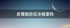 皮蛋能放在冰箱里吗